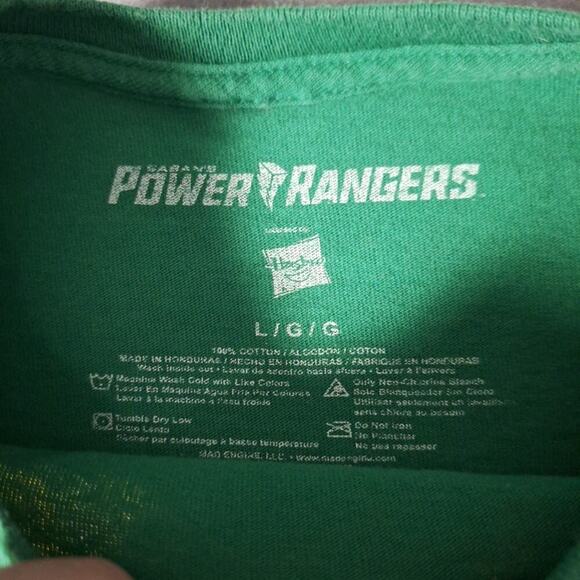 Power Rangers Green Dragon Power Ranger Armor Costume T-Shirt Size Large Cotton - Picture 3 of 6